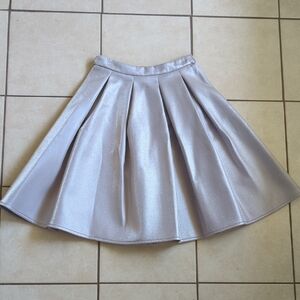 ASOS Silver Metallic Circle Skirt